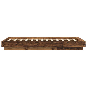 Κρεβάτι δαπέδου Παλαιωμένο ξύλο 80 x 210 cm Επεξεργασμένο Ξύλο - Pakobazaar