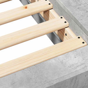 Κρεβάτι δαπέδου Γκρι Σκυροδέματος 80 x 210 cm - Pakobazaar