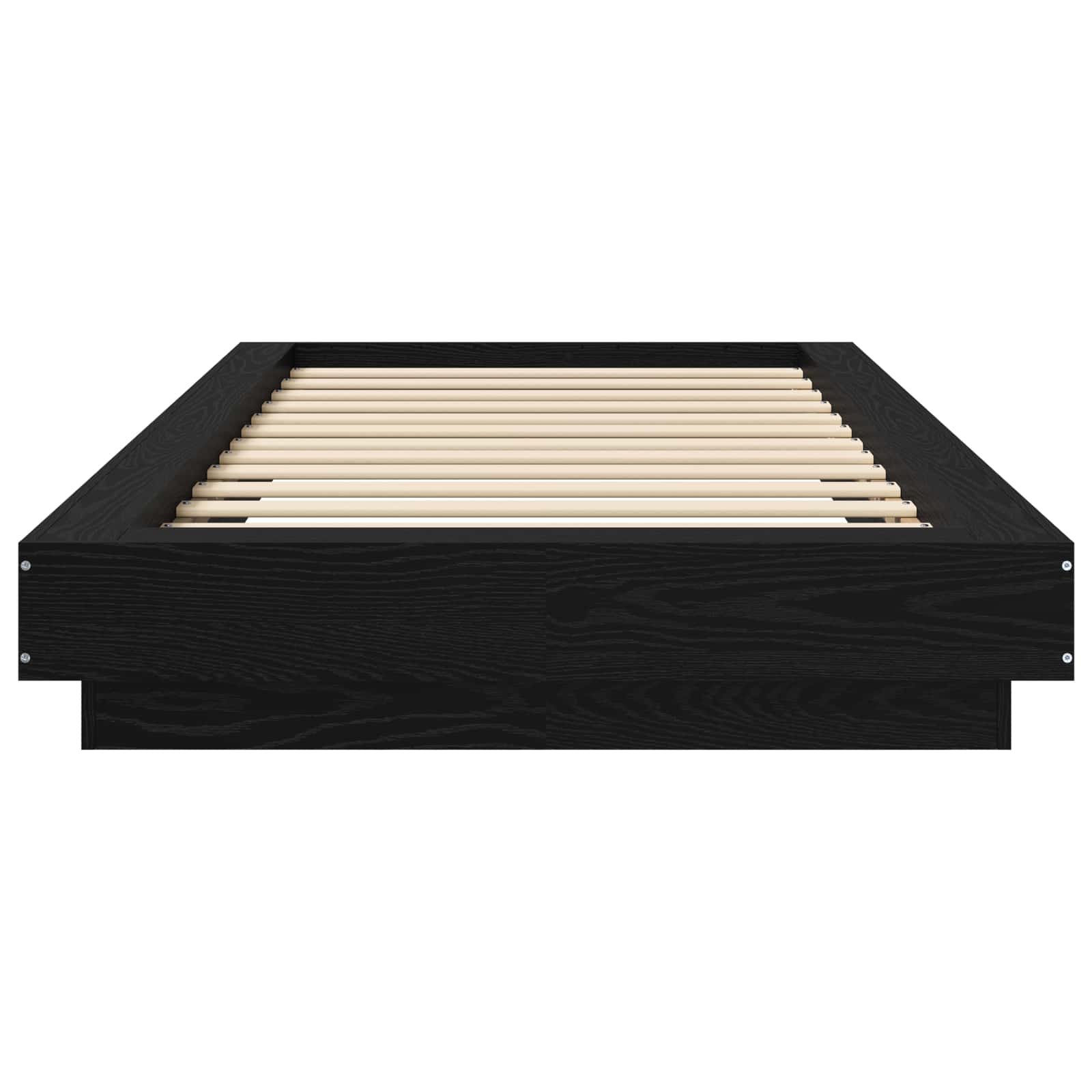 Κρεβάτι δαπέδου Μαύρη Δρυς 80 x 210 cm Επεξεργασμένο Ξύλο