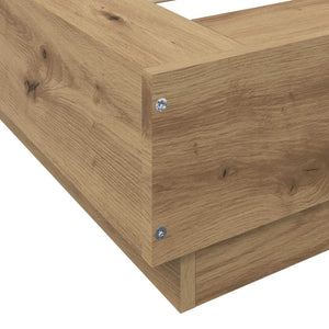Κρεβάτι δαπέδου Artisian Δρυς 80 x 210 cm Επεξεργασμένο Ξύλο - Pakobazaar