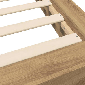 Κρεβάτι δαπέδου Artisian Δρυς 80 x 210 cm Επεξεργασμένο Ξύλο - Pakobazaar