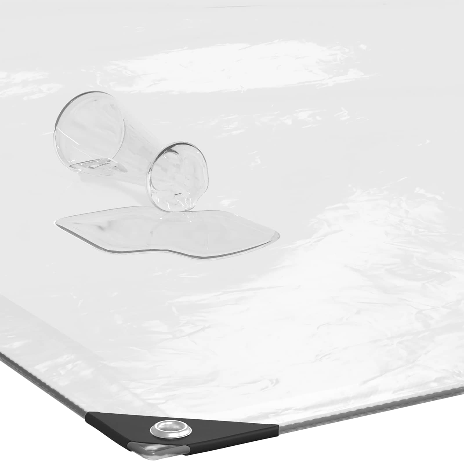 Τεντόπανα με Θηλιές Διαφανές 4 x 8 m Πολυαιθυλένιο - Pakobazaar