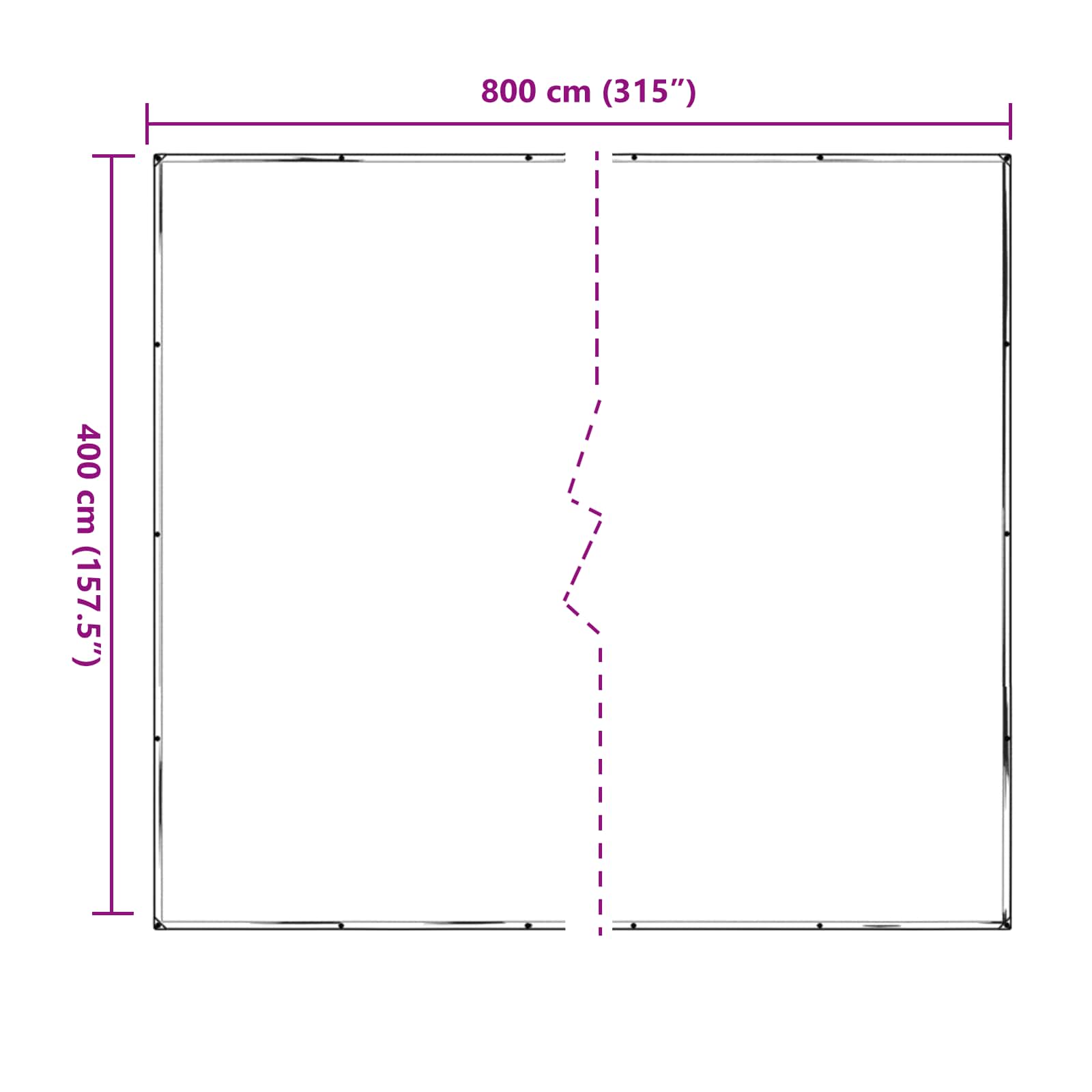 Τεντόπανα με Θηλιές Διαφανές 4 x 8 m Πολυαιθυλένιο - Pakobazaar