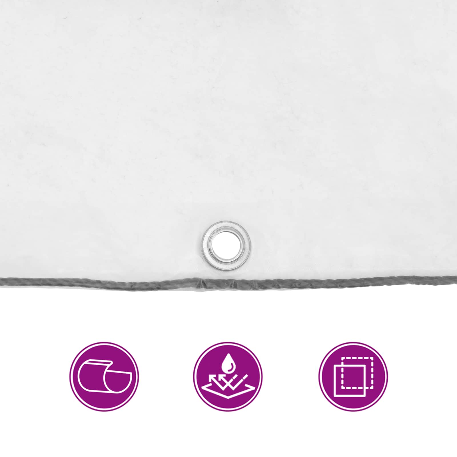 Τεντόπανα με Θηλιές Διαφανές 4 x 10 m Πολυαιθυλένιο - Pakobazaar