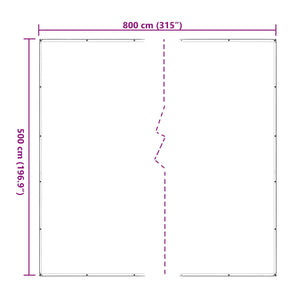Τεντόπανα με Θηλιές Διαφανές 5 x 8 m Πολυαιθυλένιο - Pakobazaar