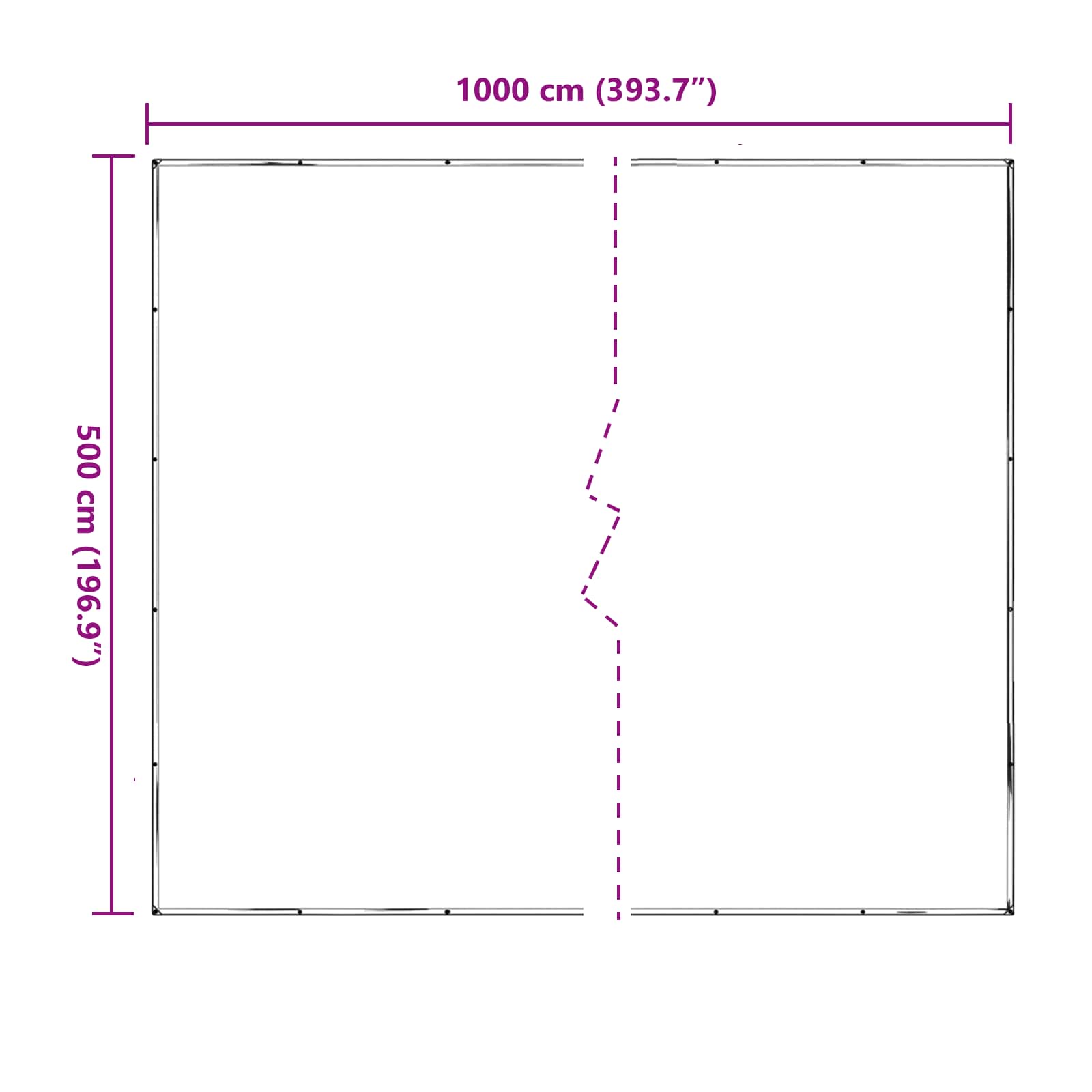 Τεντόπανα με Θηλιές Διαφανές 5 x 10 m Πολυαιθυλένιο - Pakobazaar