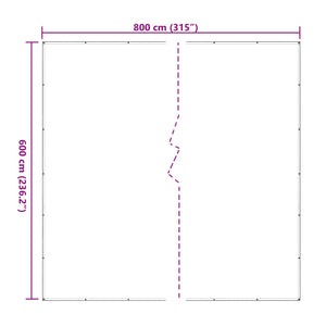 Τεντόπανα με Θηλιές Διαφανές 6 x 8 m Πολυαιθυλένιο - Pakobazaar