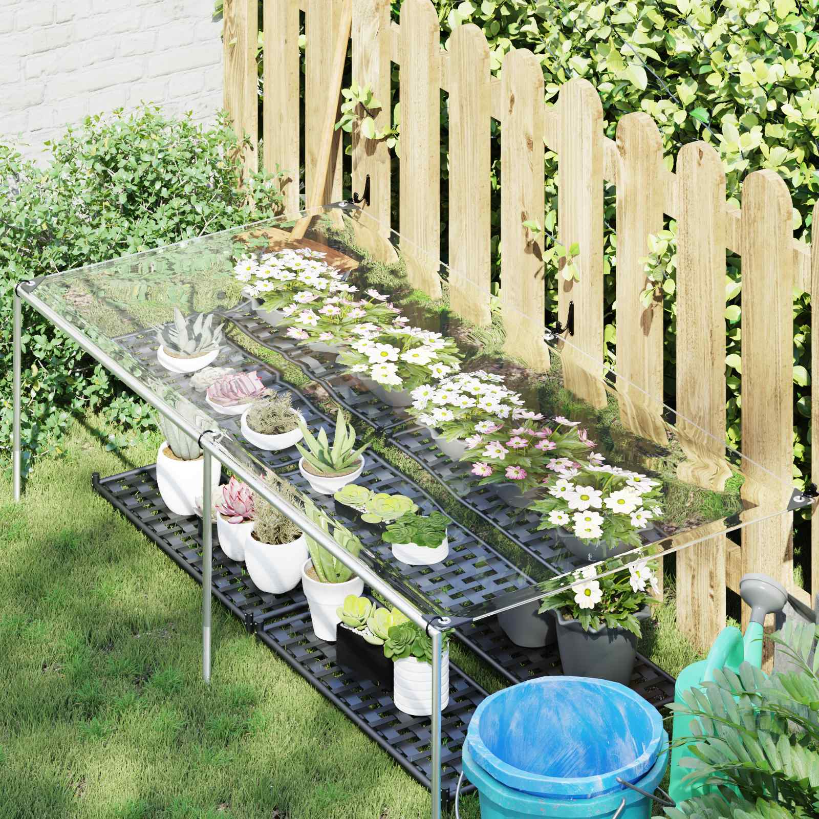 Τεντόπανα με Θηλιές Διαφανές 1 x 2 m Πολυαιθυλένιο - Pakobazaar