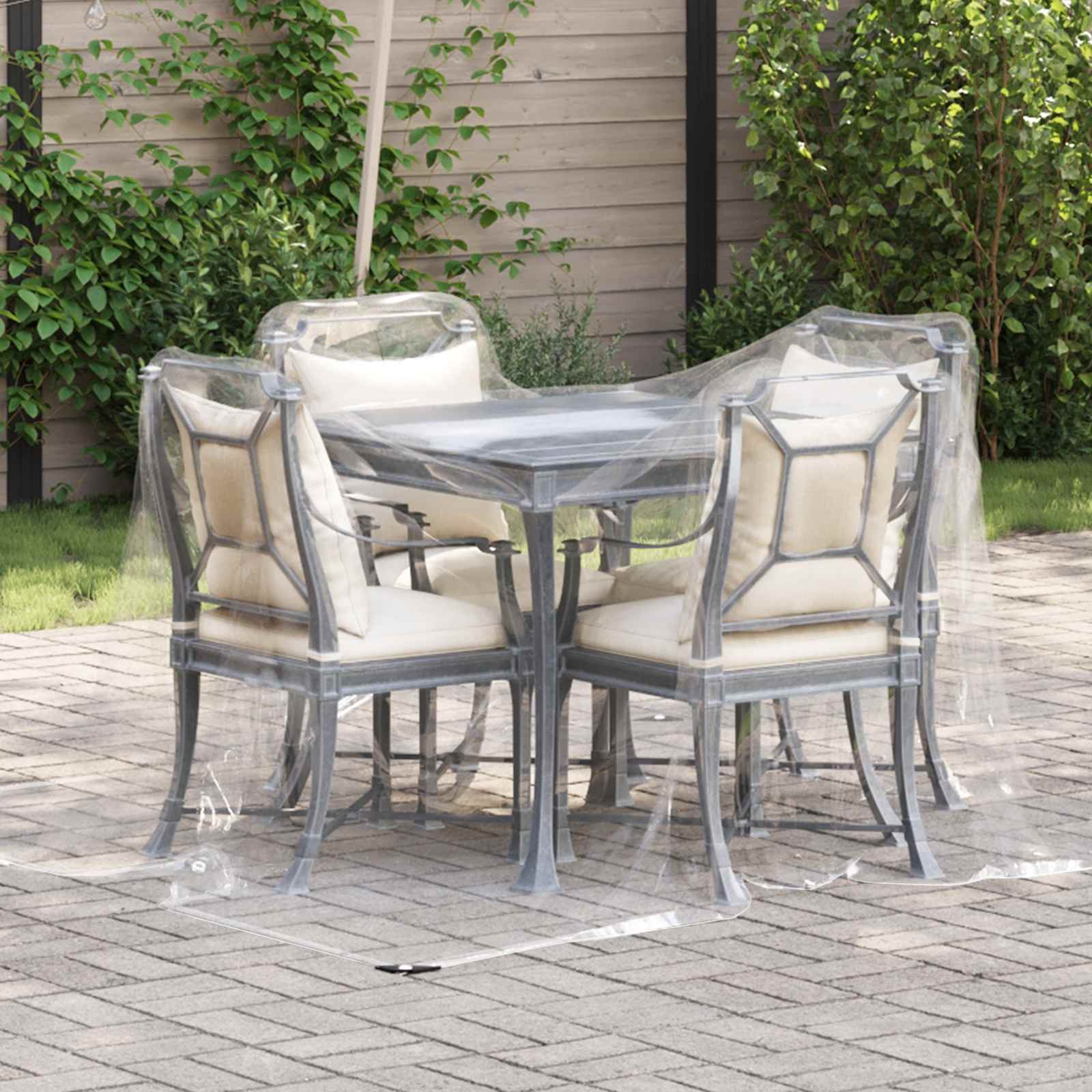 Τεντόπανα με Θηλιές Διαφανές 2 x 2 m Πολυαιθυλένιο - Pakobazaar