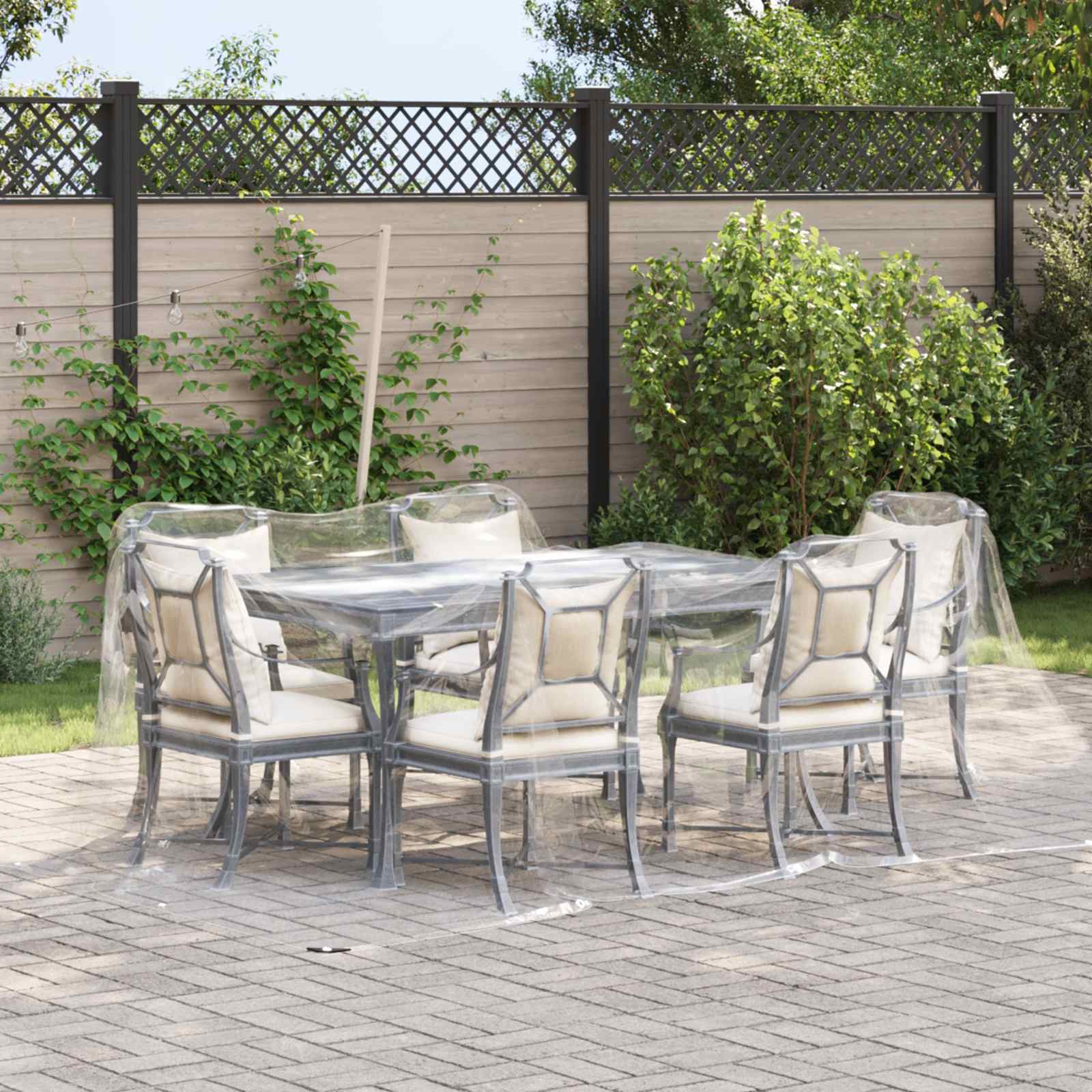 Τεντόπανα με Θηλιές Διαφανές 2 x 12 m Πολυαιθυλένιο - Pakobazaar