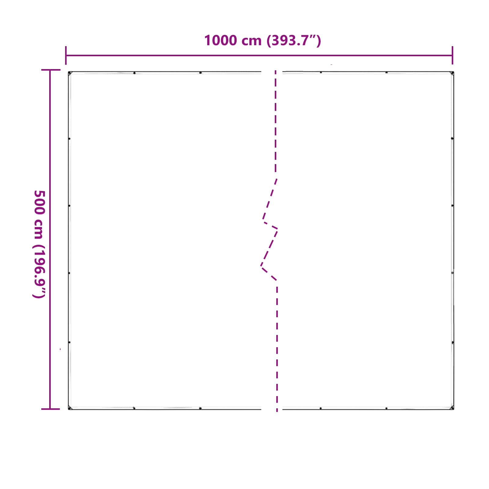 Τεντόπανα με Θηλιές Διαφανές 5 x 10 m Πολυαιθυλένιο - Pakobazaar