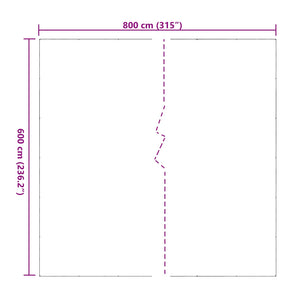 Τεντόπανα με Θηλιές Διαφανές 6 x 8 m Πολυαιθυλένιο - Pakobazaar