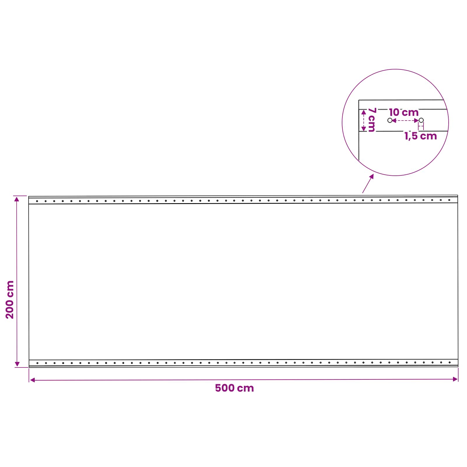 Τεντόπανα με Θηλιές 2 τμχ. Πράσινο 2 x 5 μ 260 γρ PE - Pakobazaar