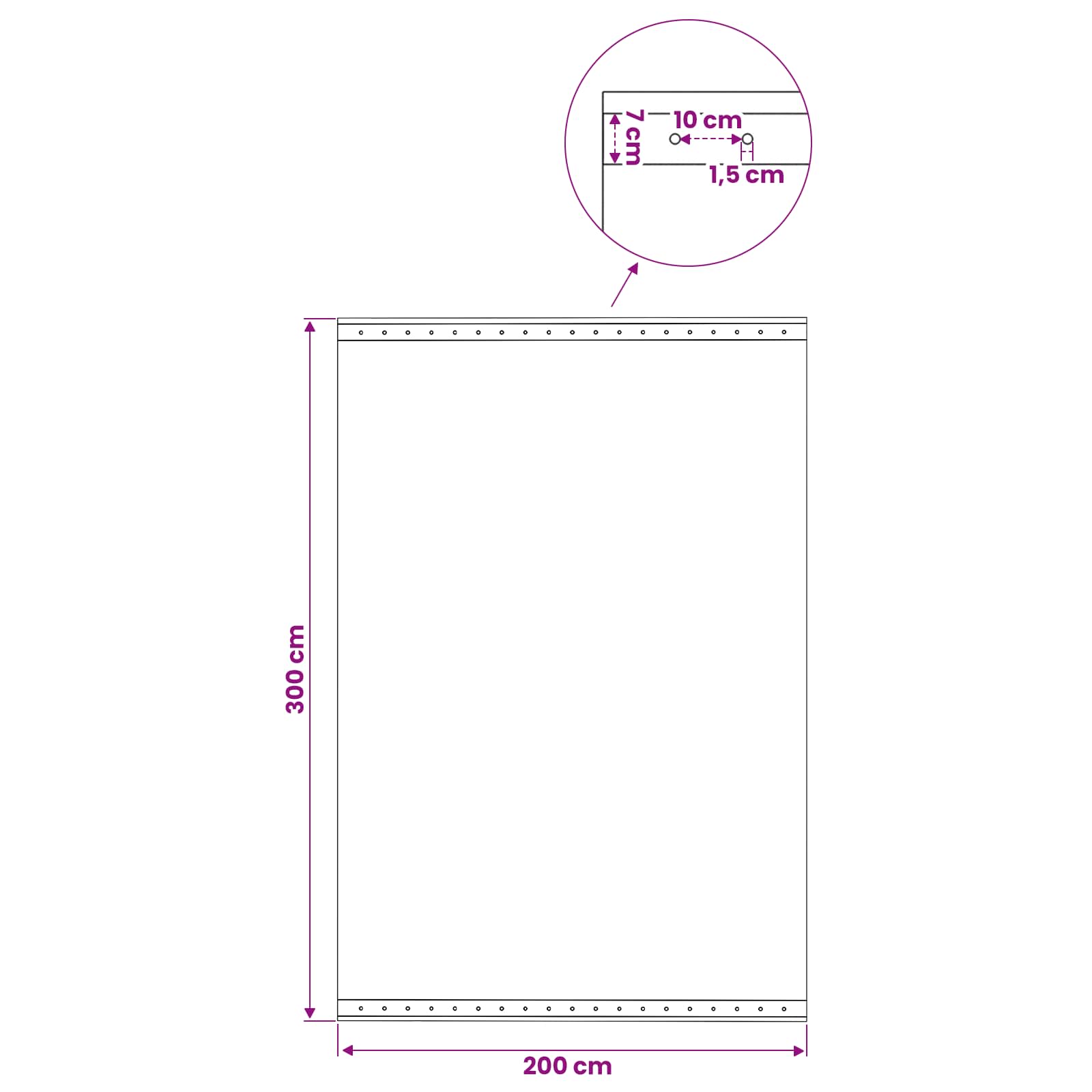 Τεντόπανα με Θηλιές 2 τμχ. Πράσινο 3 x 2 μ 260 γρ PE - Pakobazaar