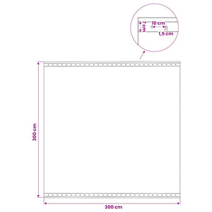 Τεντόπανα με Θηλιές 2 τμχ. Πράσινο 3 x 3 μ 260 γρ PE - Pakobazaar
