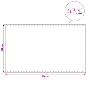 Τεντόπανα με Θηλιές 2 τμχ. Πράσινο 3 x 5 μ 260 γρ PE - Pakobazaar