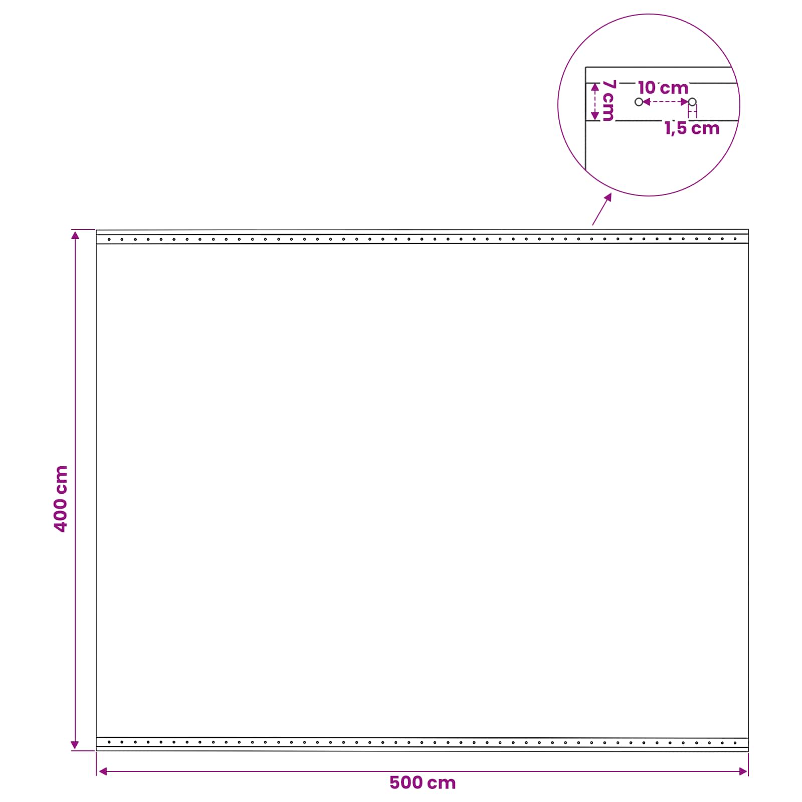 Τεντόπανα με Θηλιές 2 τμχ. Πράσινο 4 x 5 μ 260 γρ PE - Pakobazaar