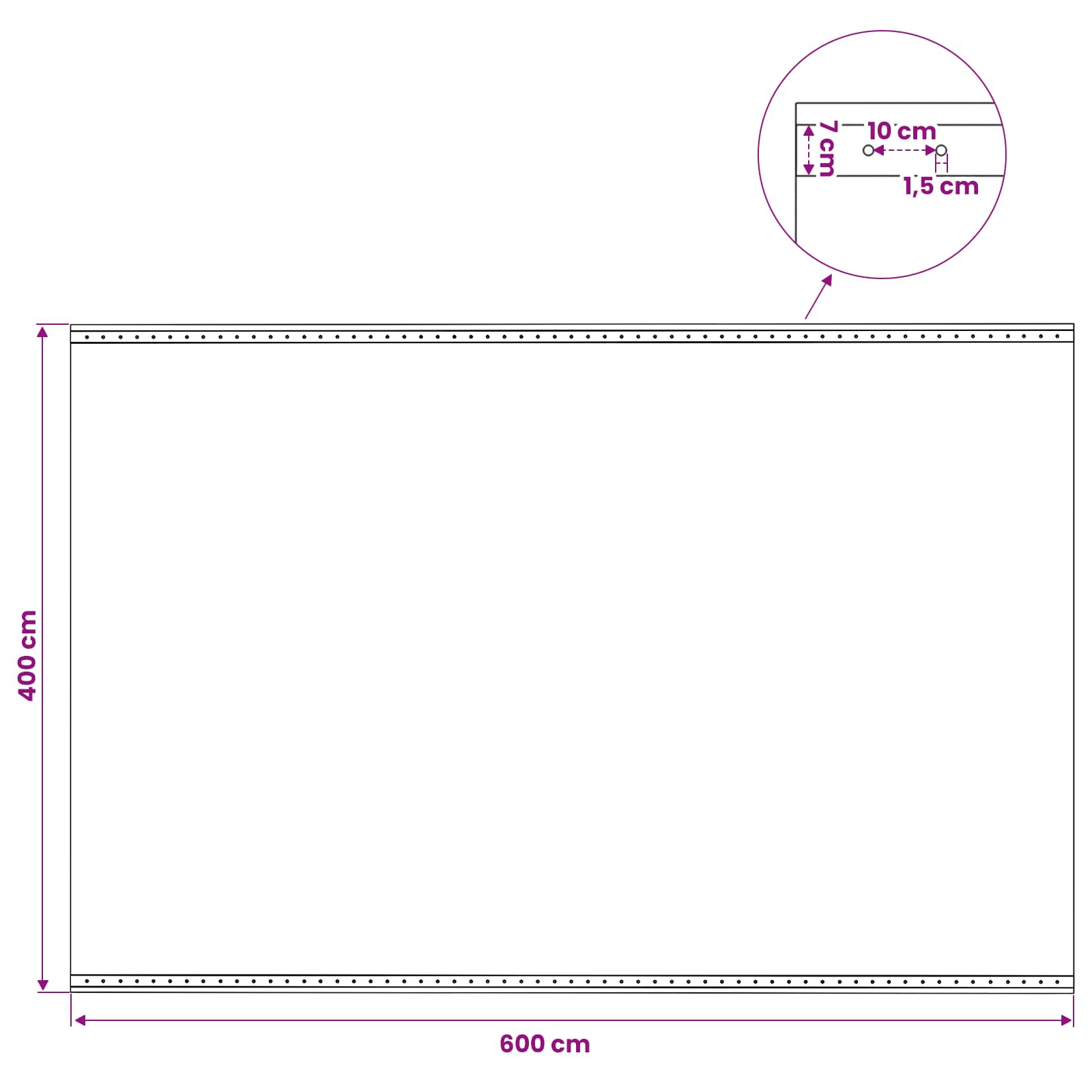 Τεντόπανα με Θηλιές 2 τμχ. Πράσινο 4 x 6 μ 260 γρ PE - Pakobazaar