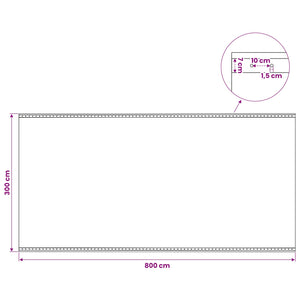 Τεντόπανα με Θηλιές 2 τμχ. Πράσινο 4 x 8 μ 260 γρ PE - Pakobazaar