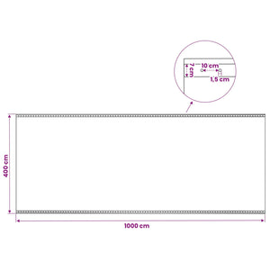 Τεντόπανα με Θηλιές 2 τμχ. Πράσινο 4 x 10 μ 260 γρ PE - Pakobazaar