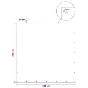 Τεντόπανα με Θηλιές Πράσινο 3 x 3 μ 140 gsm PE