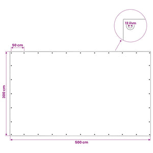 Τεντόπανα με Θηλιές Πράσινο 3 x 5 μ 140 gsm PE