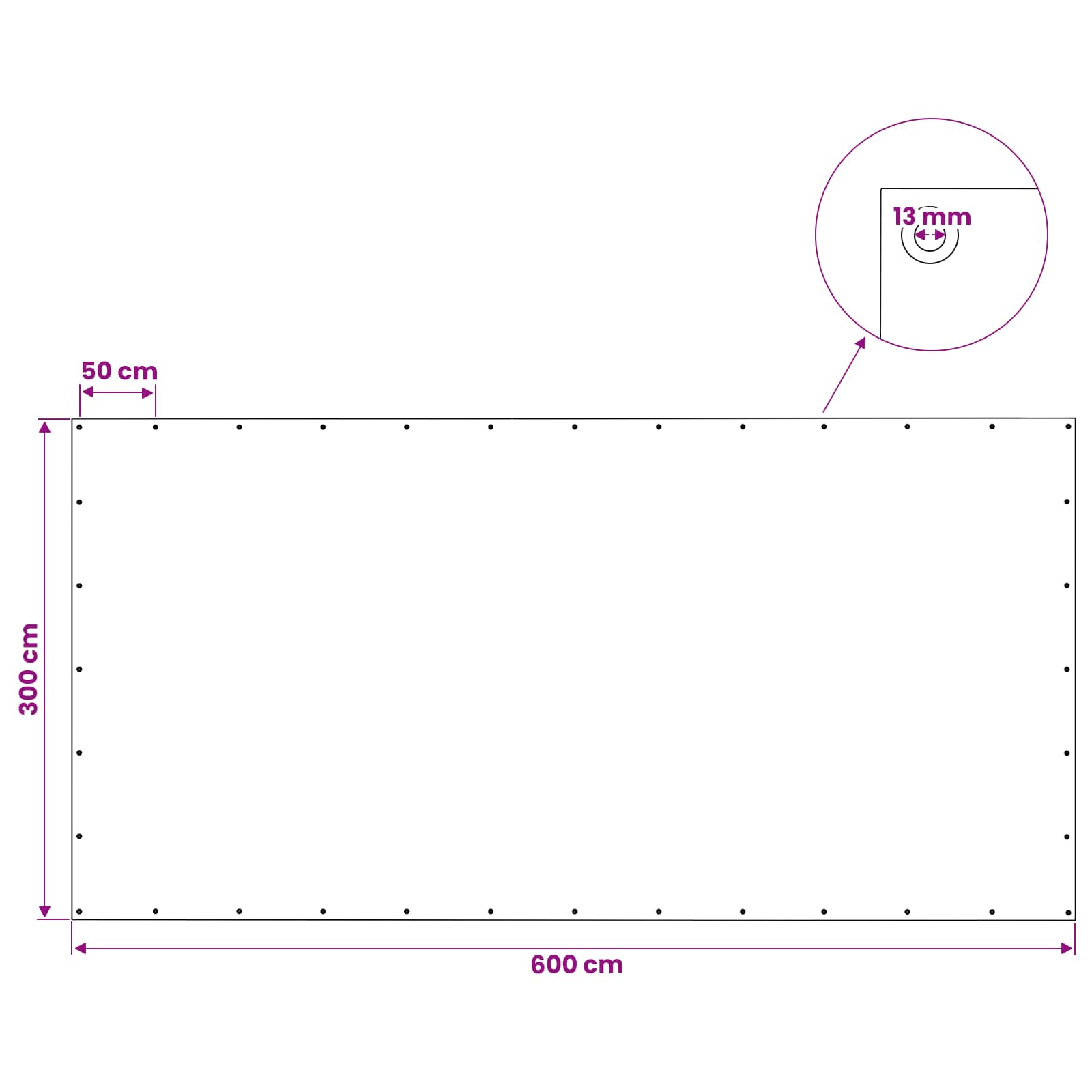 Τεντόπανα με Θηλιές Πράσινο 3 x 6 μ 140 gsm PE - Pakobazaar
