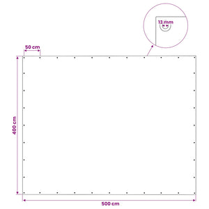 Τεντόπανα με Θηλιές Πράσινο 4 x 5 μ 140 gsm PE - Pakobazaar