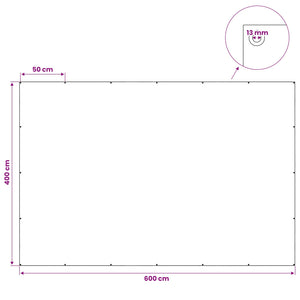 Τεντόπανα με Θηλιές Πράσινο 4 x 6 μ 140 gsm PE