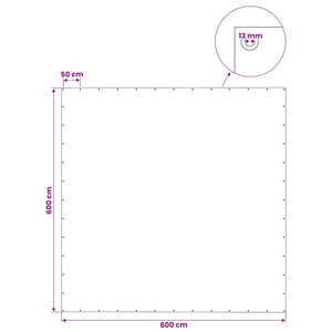Τεντόπανα με Θηλιές Πράσινο 6 x 6 μ 140 gsm PE