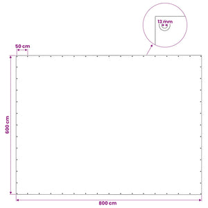 Τεντόπανα με Θηλιές Πράσινο 6 x 8 μ 140 gsm PE - Pakobazaar