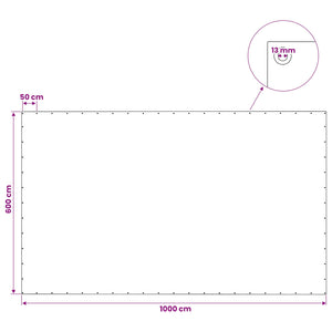 Τεντόπανα με Θηλιές Πράσινο 6 x 10 μ 140 gsm PE - Pakobazaar