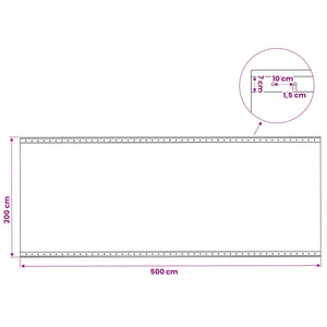 Τεντόπανα με Θηλιές Πράσινο 2 x 5 μ 260 γρ PE - Pakobazaar