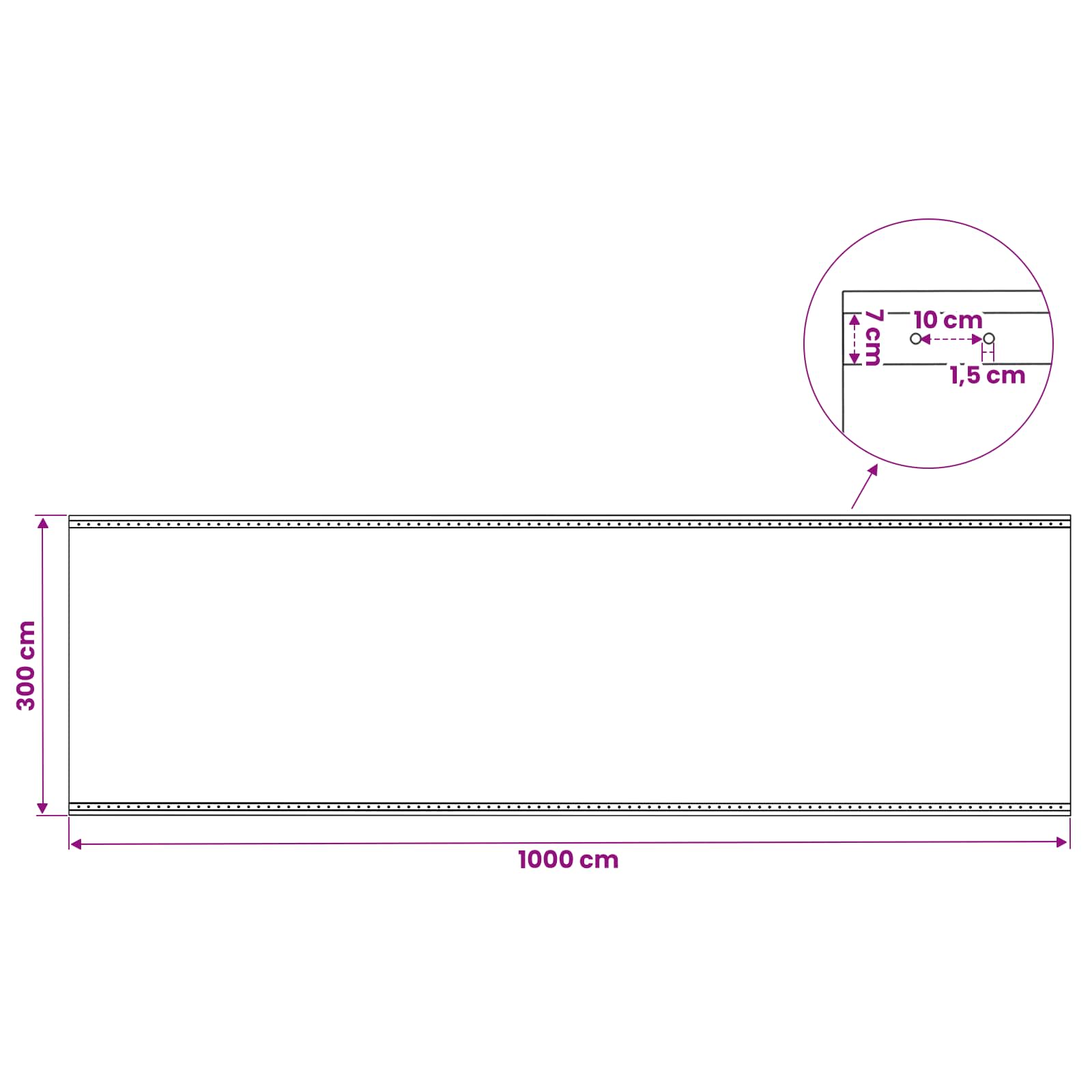 Τεντόπανα με Θηλιές Πράσινο 3 x 10 μ 260 γρ PE - Pakobazaar
