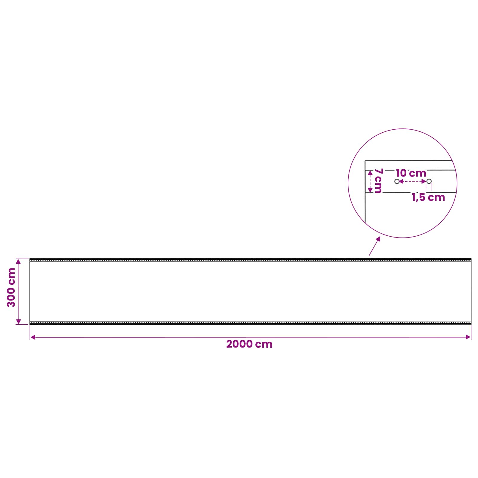 Τεντόπανα με Θηλιές Πράσινο 3 x 20 μ 260 γρ PE