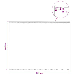 Τεντόπανα με Θηλιές Πράσινο 4 x 5 μ 260 γρ PE - Pakobazaar