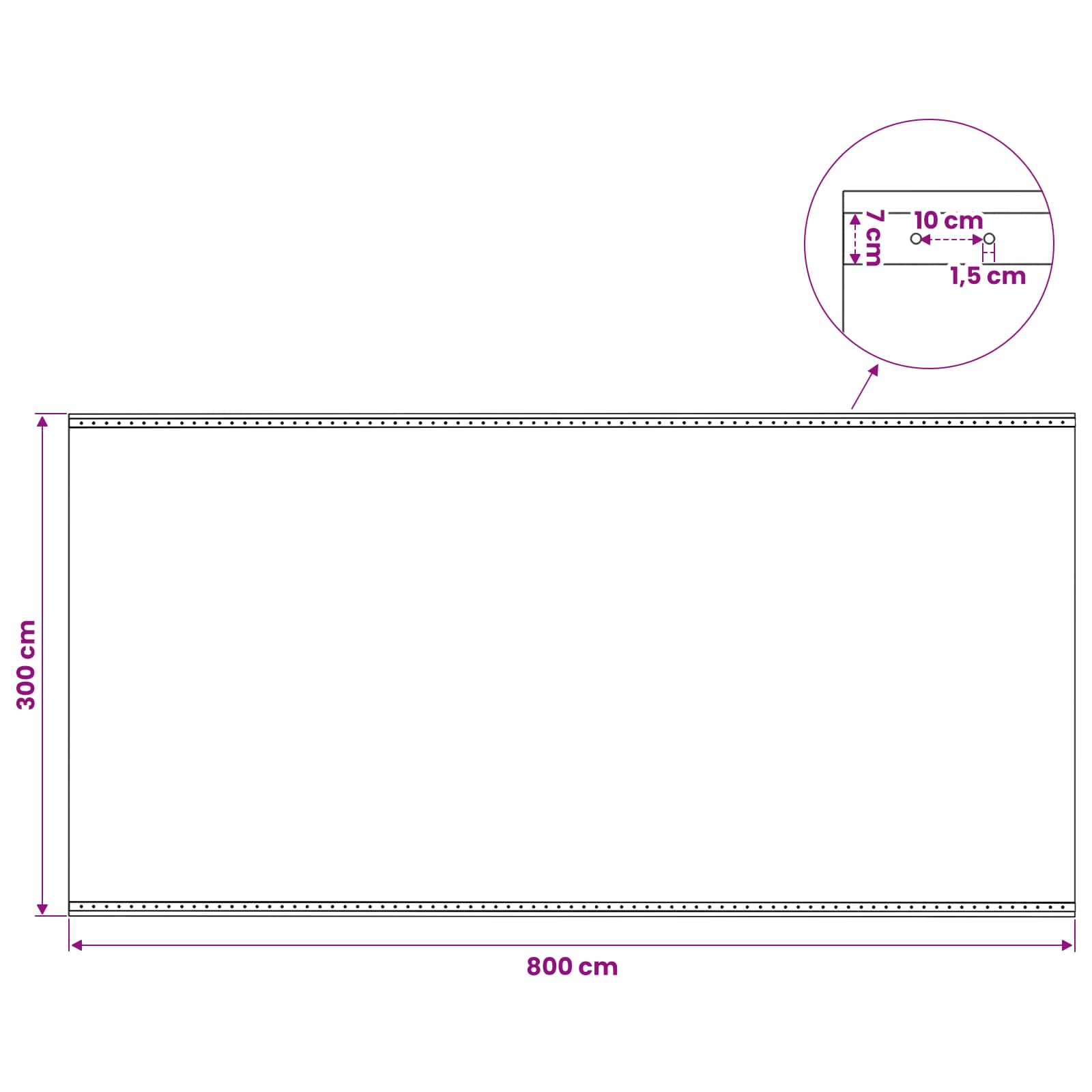 Τεντόπανα με Θηλιές Πράσινο 4 x 8 μ 260 γρ PE - Pakobazaar