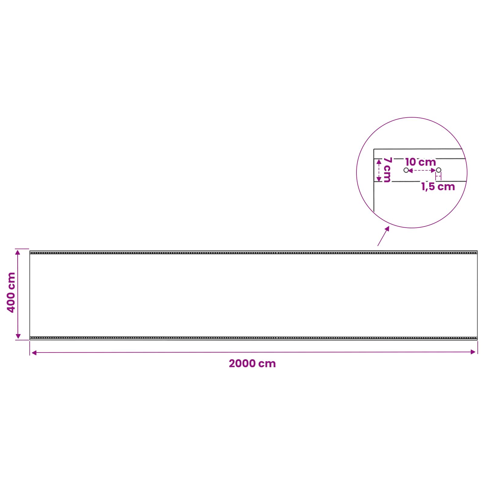 Τεντόπανα με Θηλιές Πράσινο 4 x 20 μ 260 γρ PE - Pakobazaar