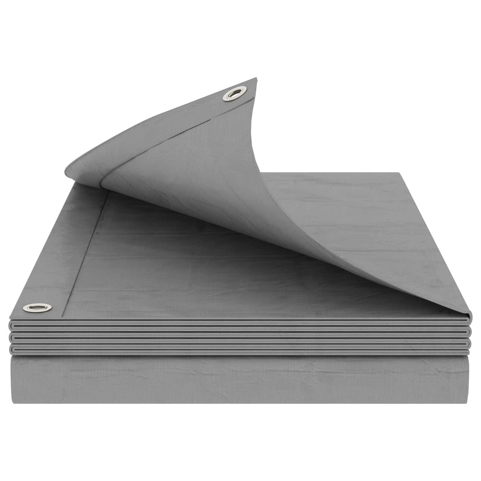 Τεντόπανα με Θηλιές Ανοιχτό γκρι 8 x 12 μ 260 gsm PE - Pakobazaar