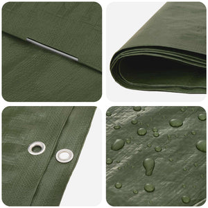 Τεντόπανα με Θηλιές Πράσινο 3 x 4 μ 90 gsm PE - Pakobazaar