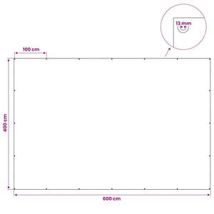 Τεντόπανα με Θηλιές Πράσινο 4 x 6 μ 260 γρ PE - Pakobazaar