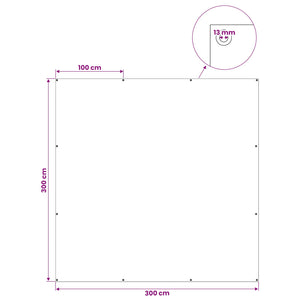 Τεντόπανα με Θηλιές Λευκό 3 x 3 μ 180 gsm PE - Pakobazaar