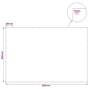 Τεντόπανα με Θηλιές Ανθρακί Γκρι 8 x 12 μ 90 gsm PE - Pakobazaar