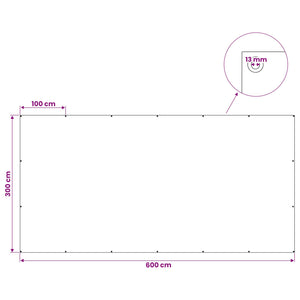 Τεντόπανα με Θηλιές Ανθρακί Γκρι 3 x 6 μ 180 gsm PE - Pakobazaar