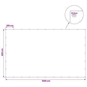 Τεντόπανα με Θηλιές Ανθρακί Γκρι 6 x 10 μ 260 γρ PE - Pakobazaar