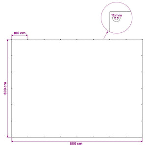 Τεντόπανα με Θηλιές Μπλε 6 x 8 μ 90 gsm PE - Pakobazaar