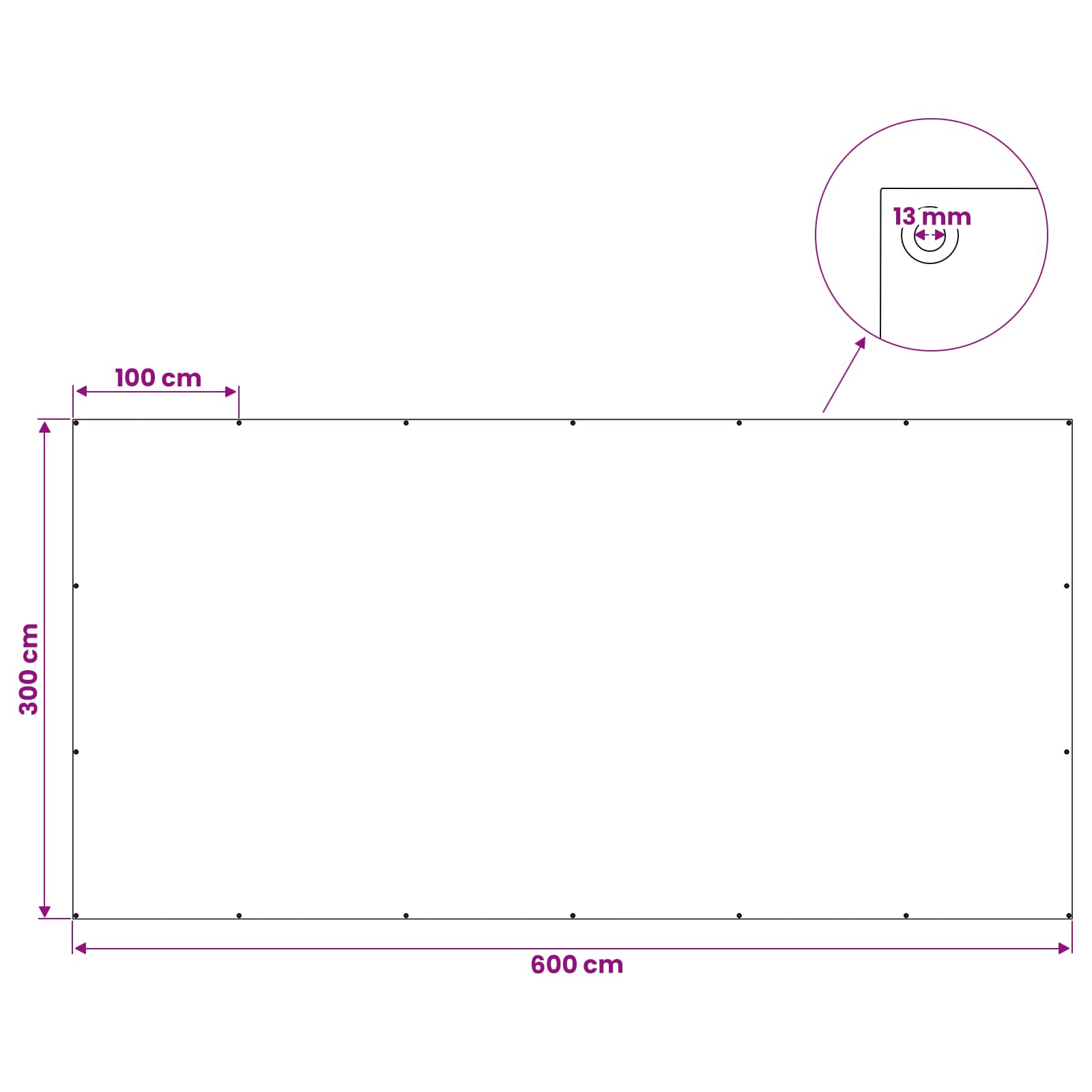Τεντόπανα με Θηλιές Μπλε 3 x 6 μ 180 gsm PE - Pakobazaar