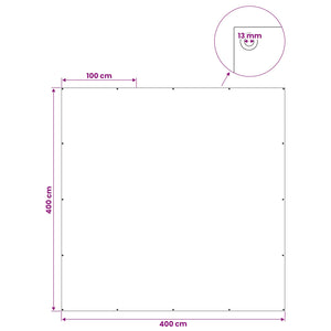 Τεντόπανα με Θηλιές Μπλε 4 x 4 μ 180 gsm PE - Pakobazaar