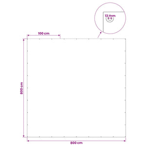 Τεντόπανα με Θηλιές Μπλε 8 x 8 μ 180 γρ PE - Pakobazaar