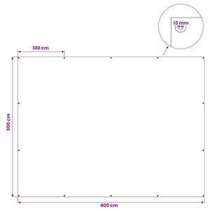 Τεντόπανα με Θηλιές Μπλε 3 x 4 μ 260 γρ PE - Pakobazaar